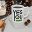 Motivation Mug - Yes You Can Black & Green