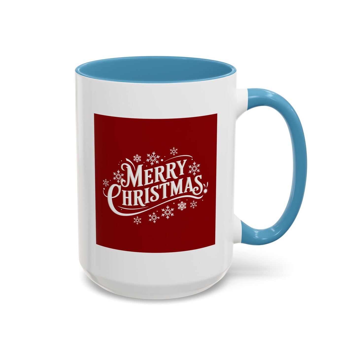 Christmas Mug - Merry Christmas White Text Maroon Background