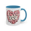 Mother's Day Mug - Love You Mom Retro Heart