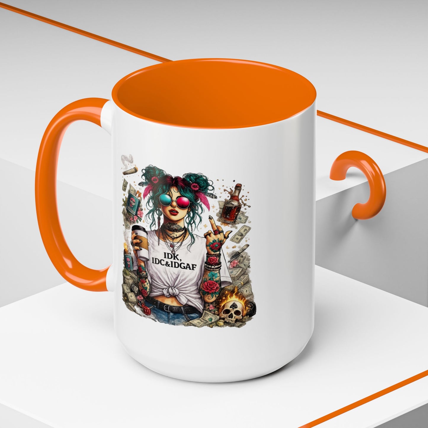 Humor Mug - The IDK IDC & IDGAF