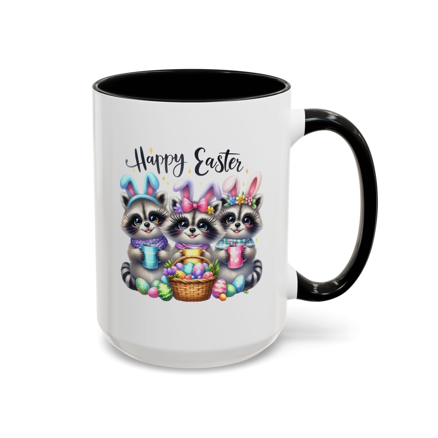Easter Mug - Happy Easter Racoons