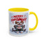 Christmas Mug - Merry Christmas Red Text Puppy Green Top 2