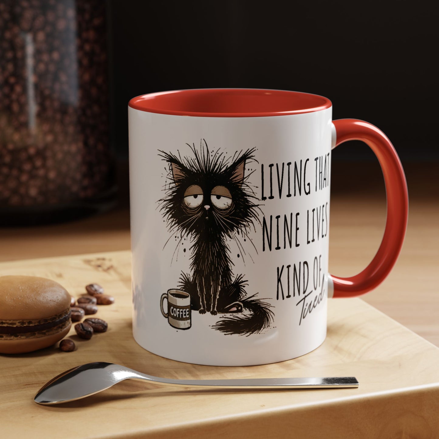 Humor Mug - Living That Nine Lives