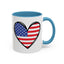 4th of July Mug - USA Flag Heart