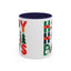 Christmas Mug - Happy Holidays Green Red & Blue Decorative Text