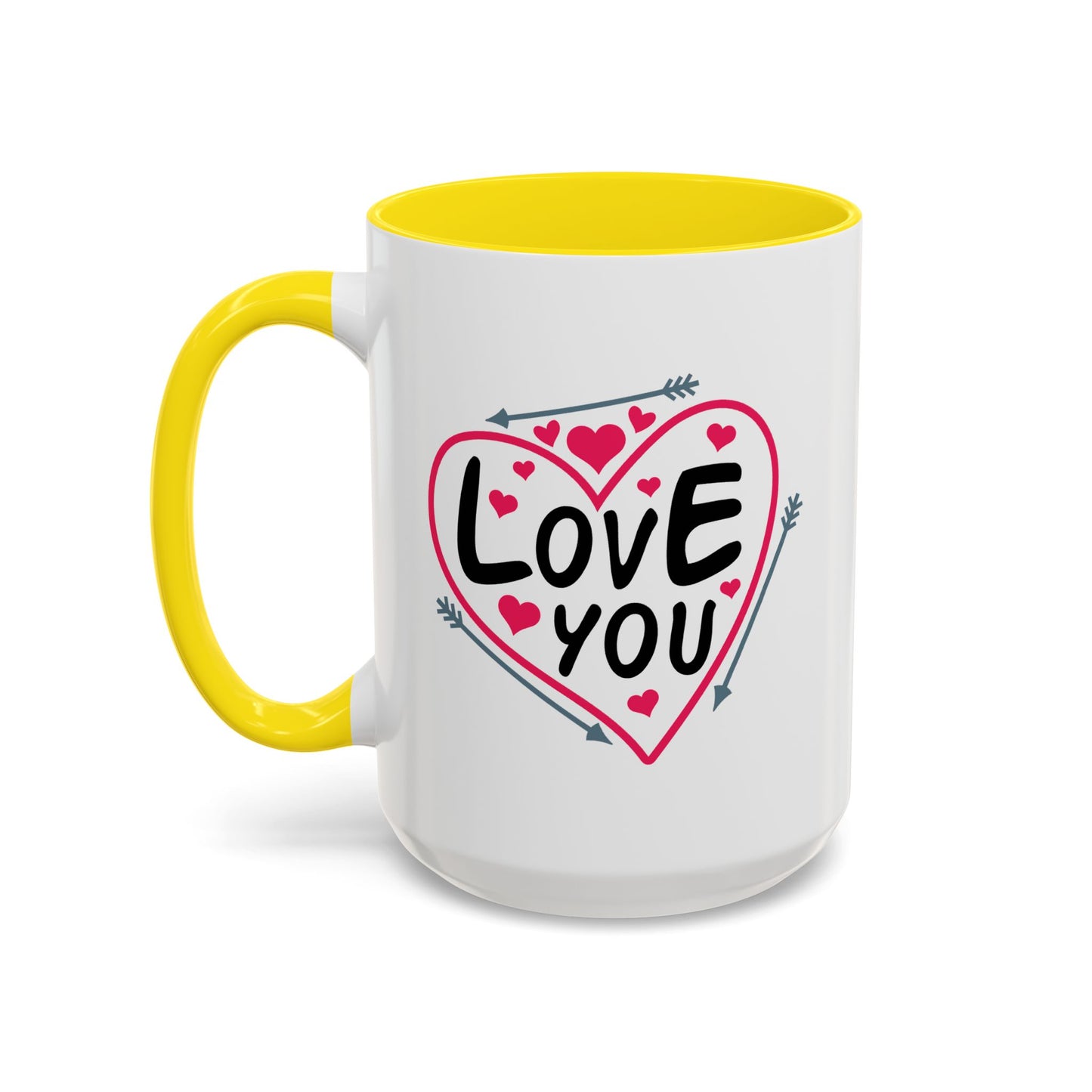 Valentine's Day Mug - Love You Heart Arrows