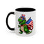4th of July Mug - T Rex Dinosaur USA Flag