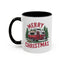 Christmas Mug - Merry Christmas Red & White Camper