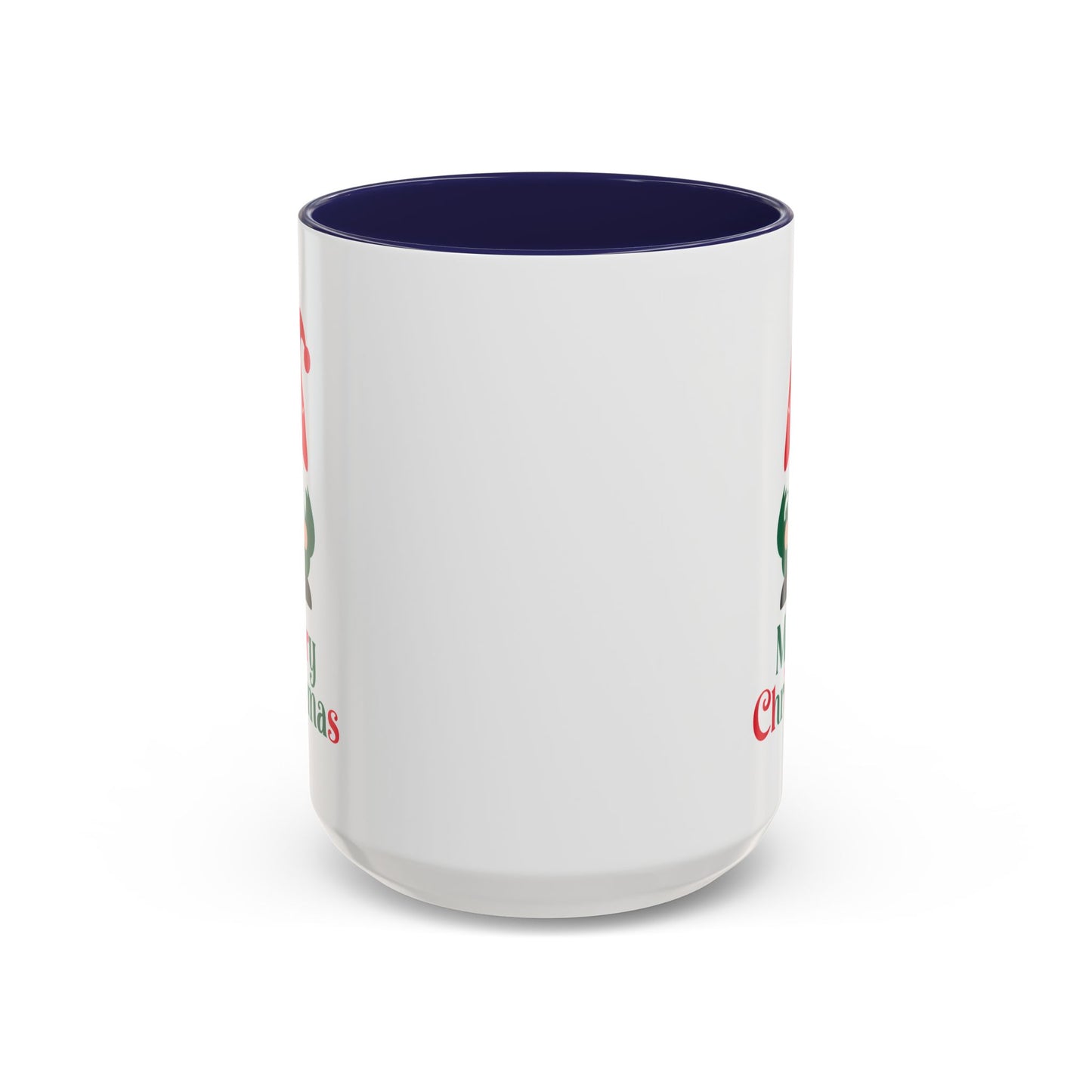 Christmas Mug - Merry Christmas Green & Red Text Gnome Candy Cane