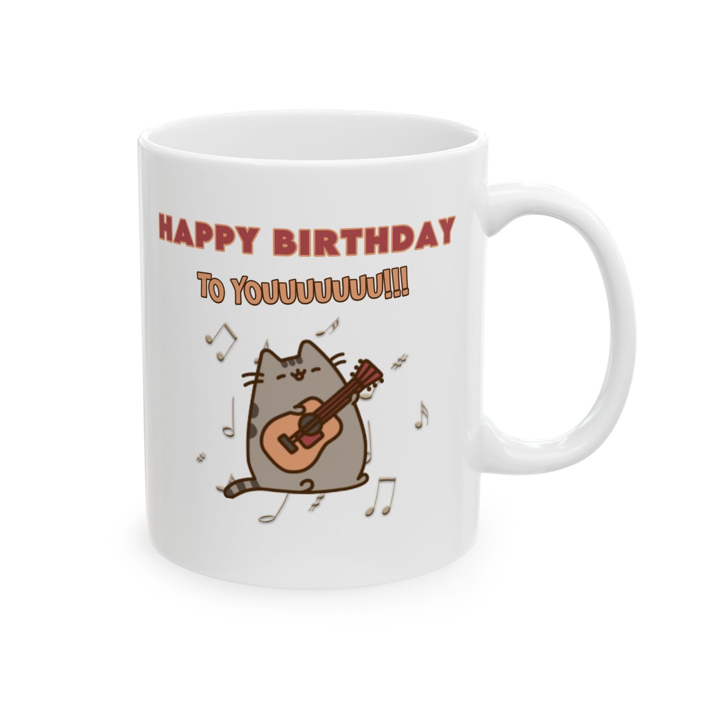 Birthday Mug - Happy Birthday Singing Cat