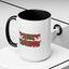 Christmas Mug - Merry Christmas Red & Green Text Hats Candy Canes