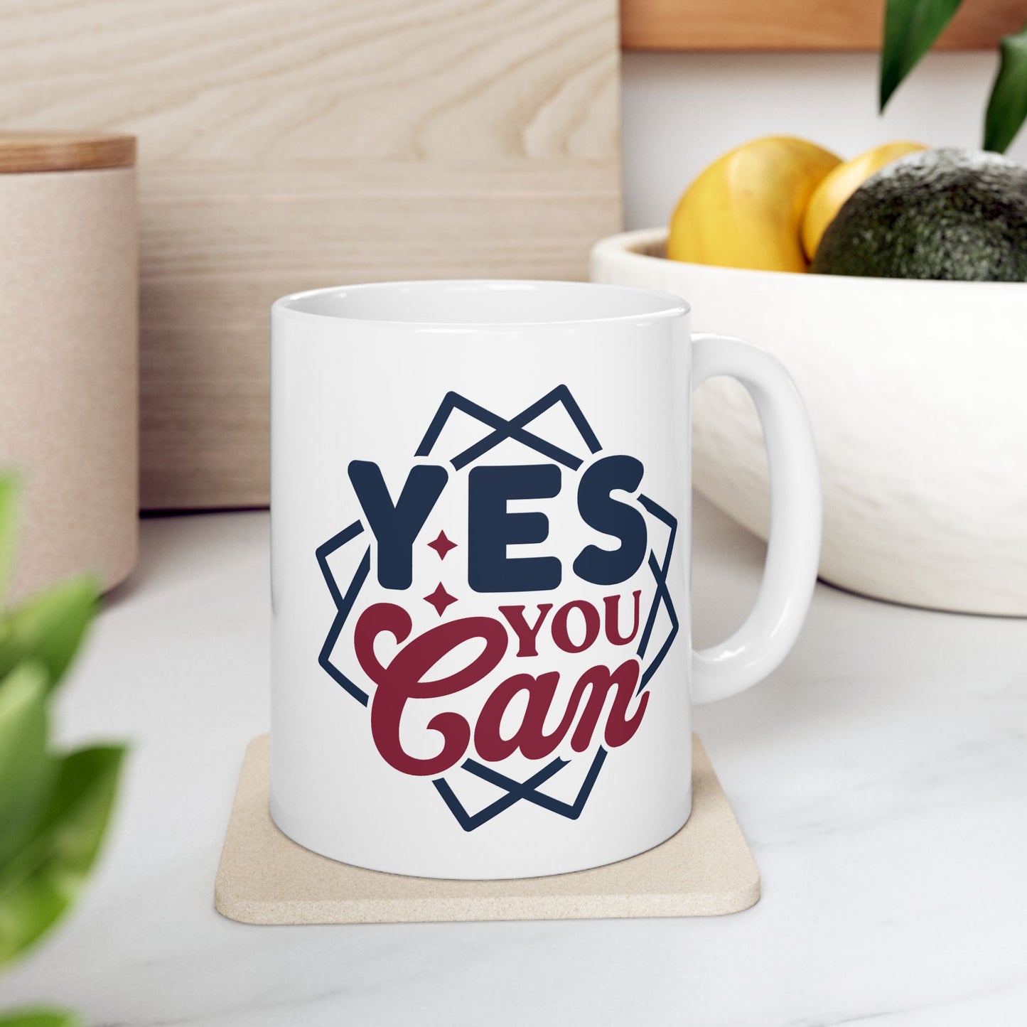 Motivation Mug - Yes You Can Squares