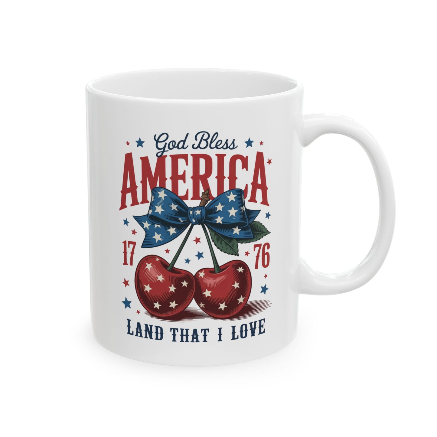 4th of July Mug - God Bless America Cherry