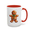Christmas Mug - Gingerbread Man Green Bow