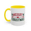 Christmas Mug - Merry Christmas Red & Green Text Heart Arrow Trees