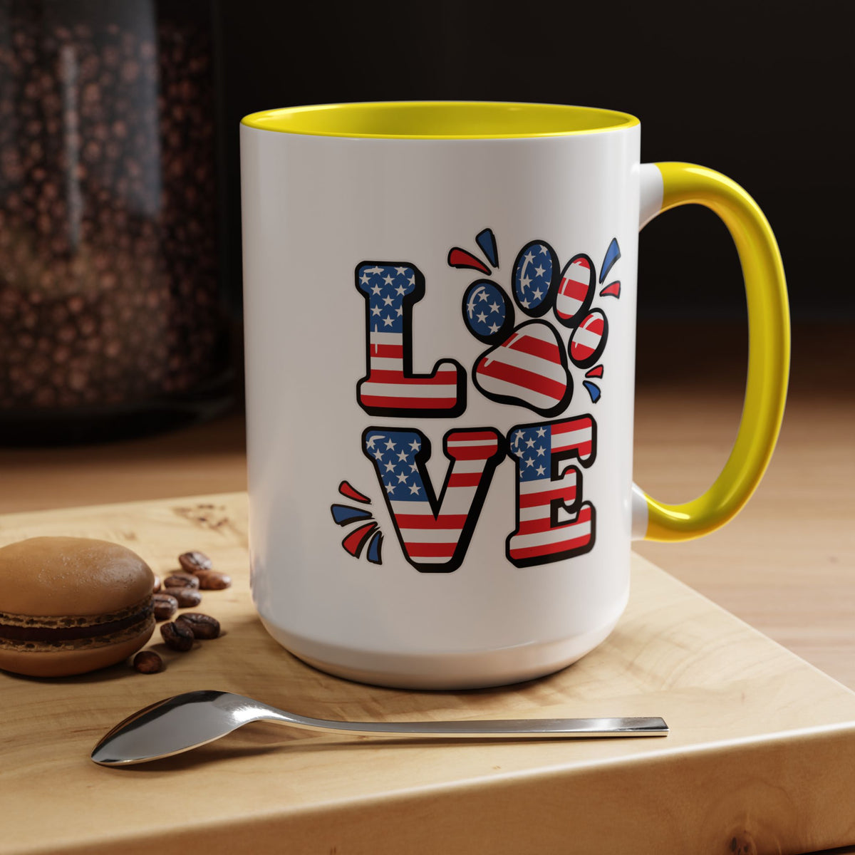 4th of July Mug - Animal Love USA Flag