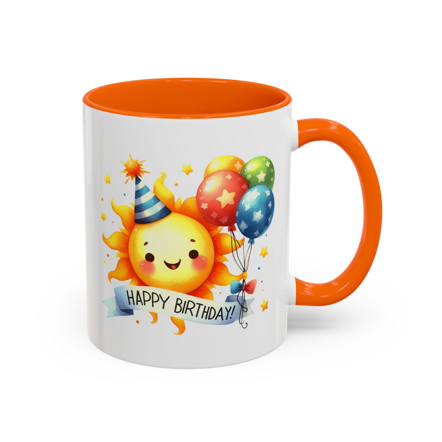 Birthday Mug - Happy Birthday Sun & Balloons
