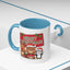 Christmas Mug - Green Text Red Banner Reindeer Bear Penguin