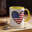 4th of July Mug - USA Flag Heart