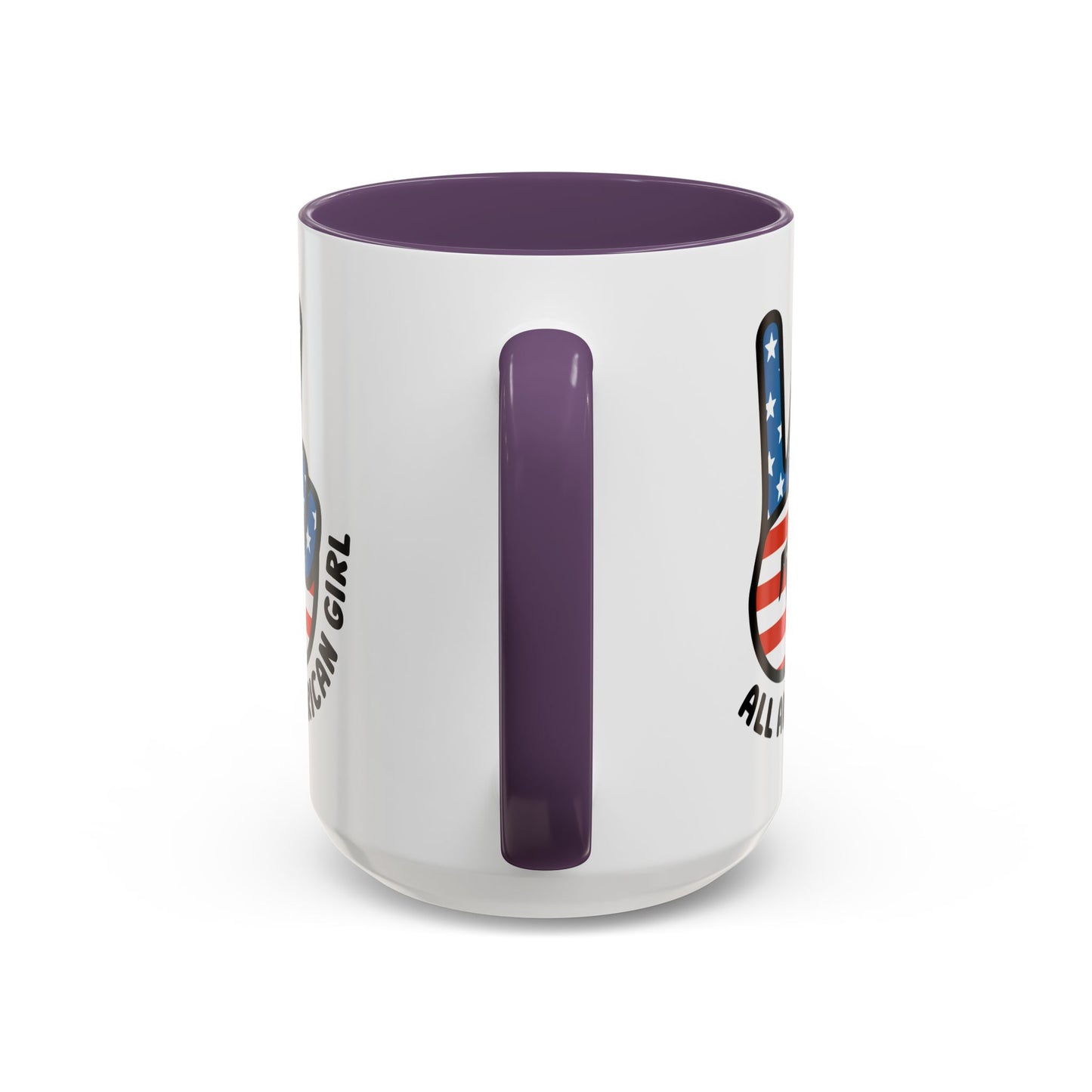 4th of July Mug - All American Girl Peace Sign