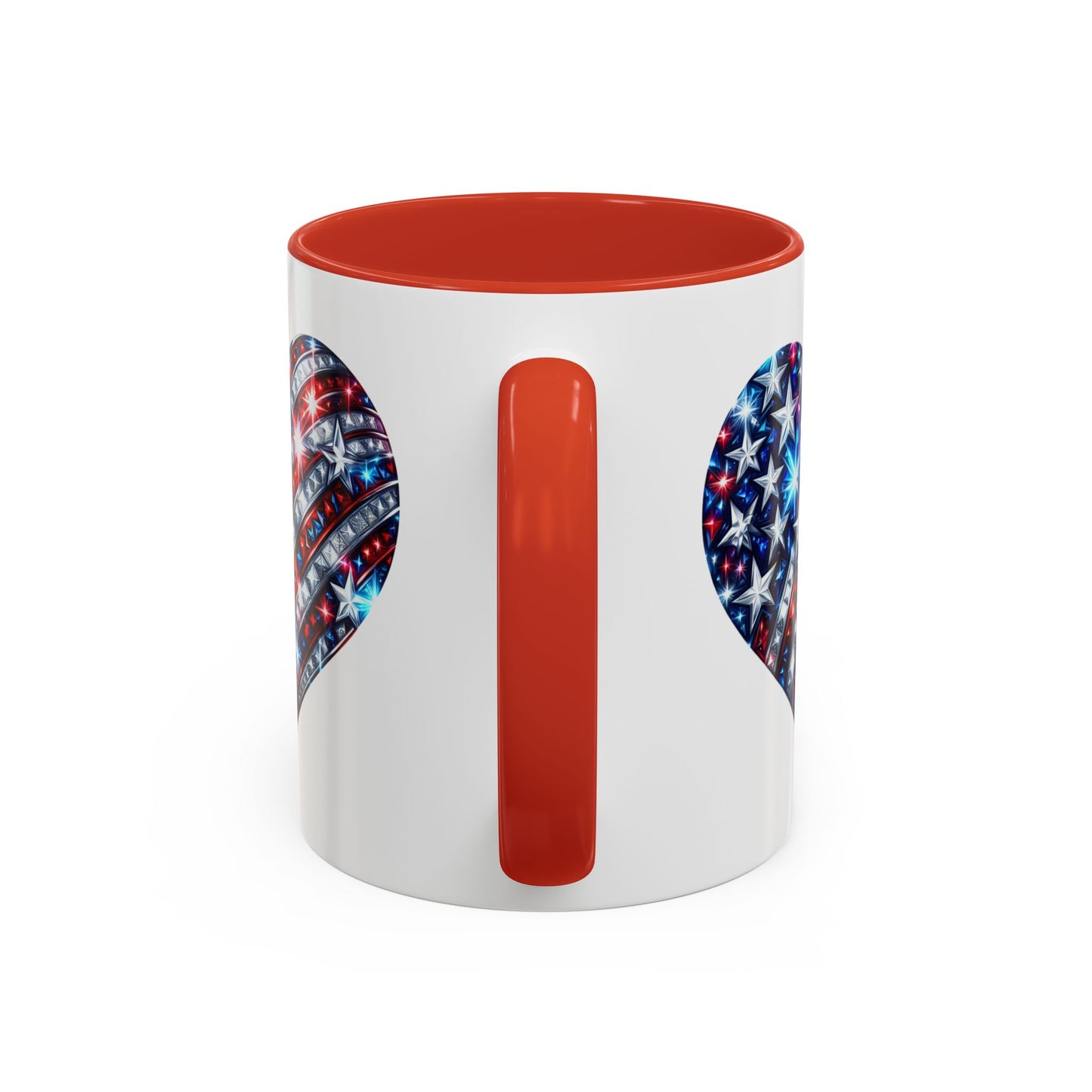 4th of July Mug - USA Sparkle Heart