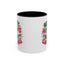 Christmas Mug - Happy Holidays and Merry Christmas Blue Green Yellow Red Text