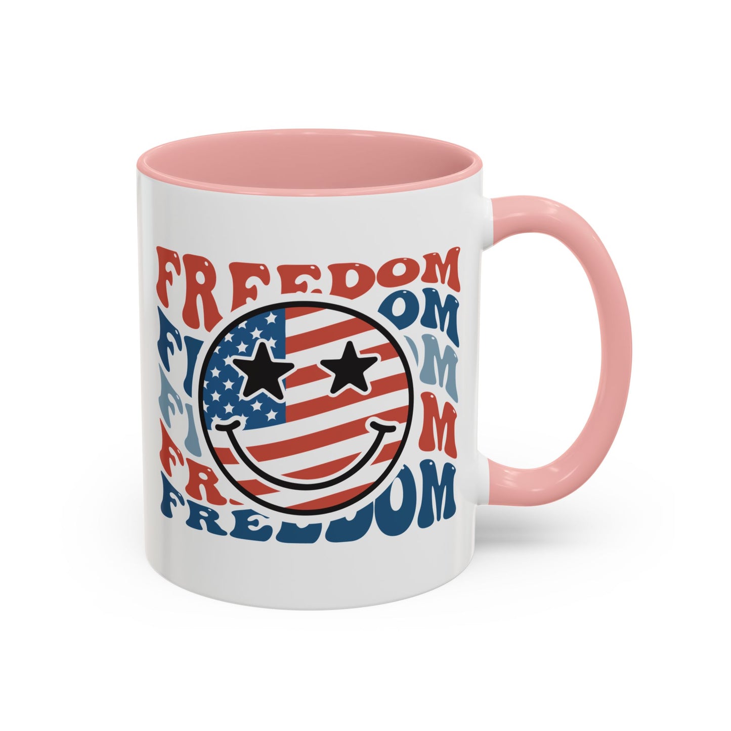 4th of July Mug - Freedom Smiley Face