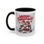 Christmas Mug - Merry Christmas Red Text Puppy Green & Red Top