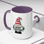 Christmas Mug - Merry Christmas Black Text Gnome Lights