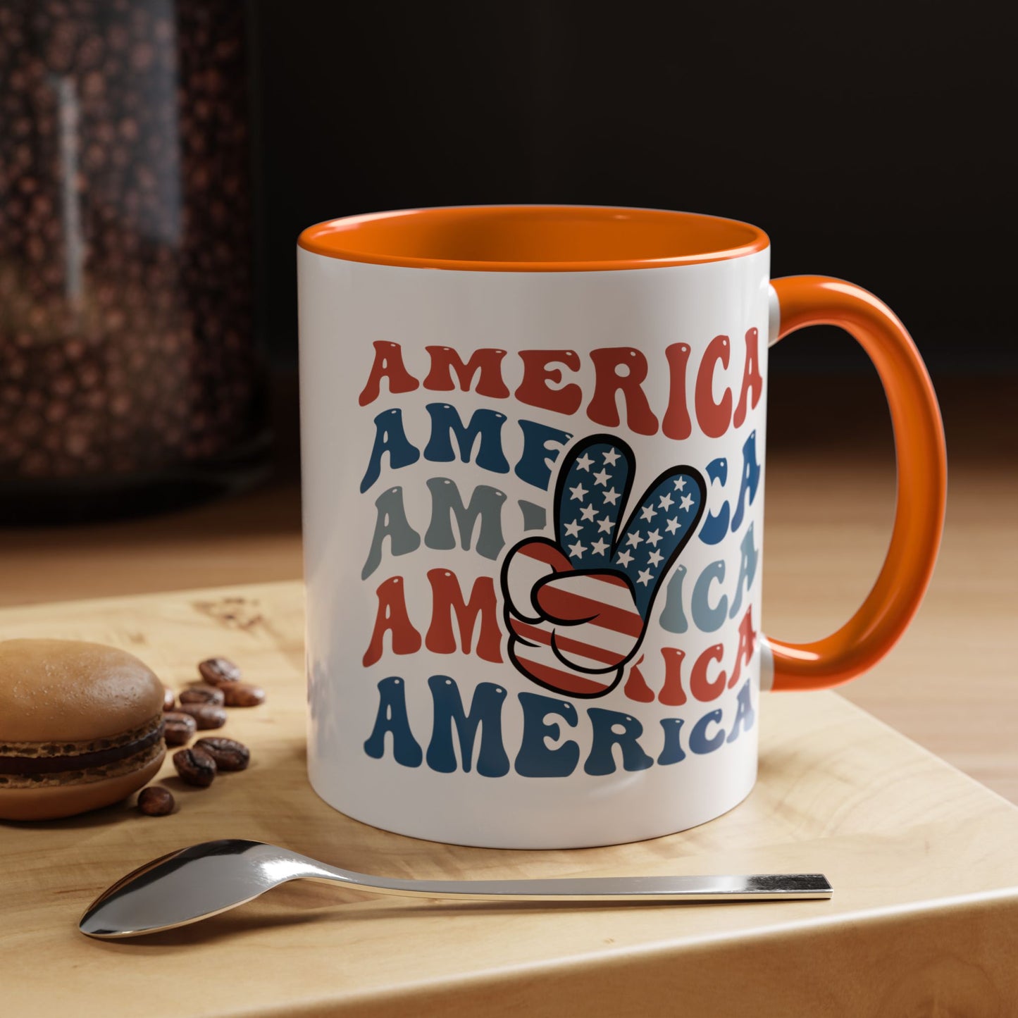 4th of July Mug - America peace Sign