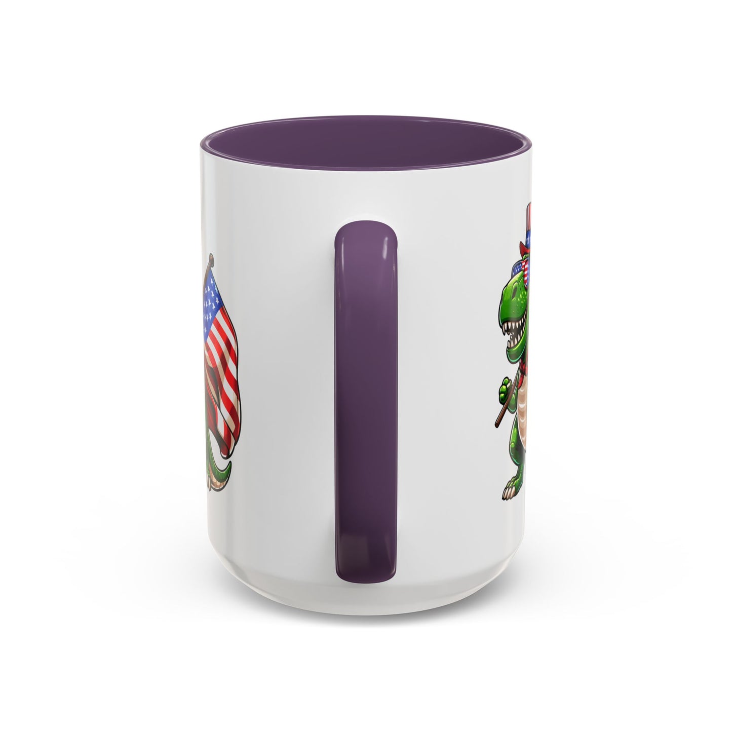 4th of July Mug - T Rex Dinosaur USA Flag