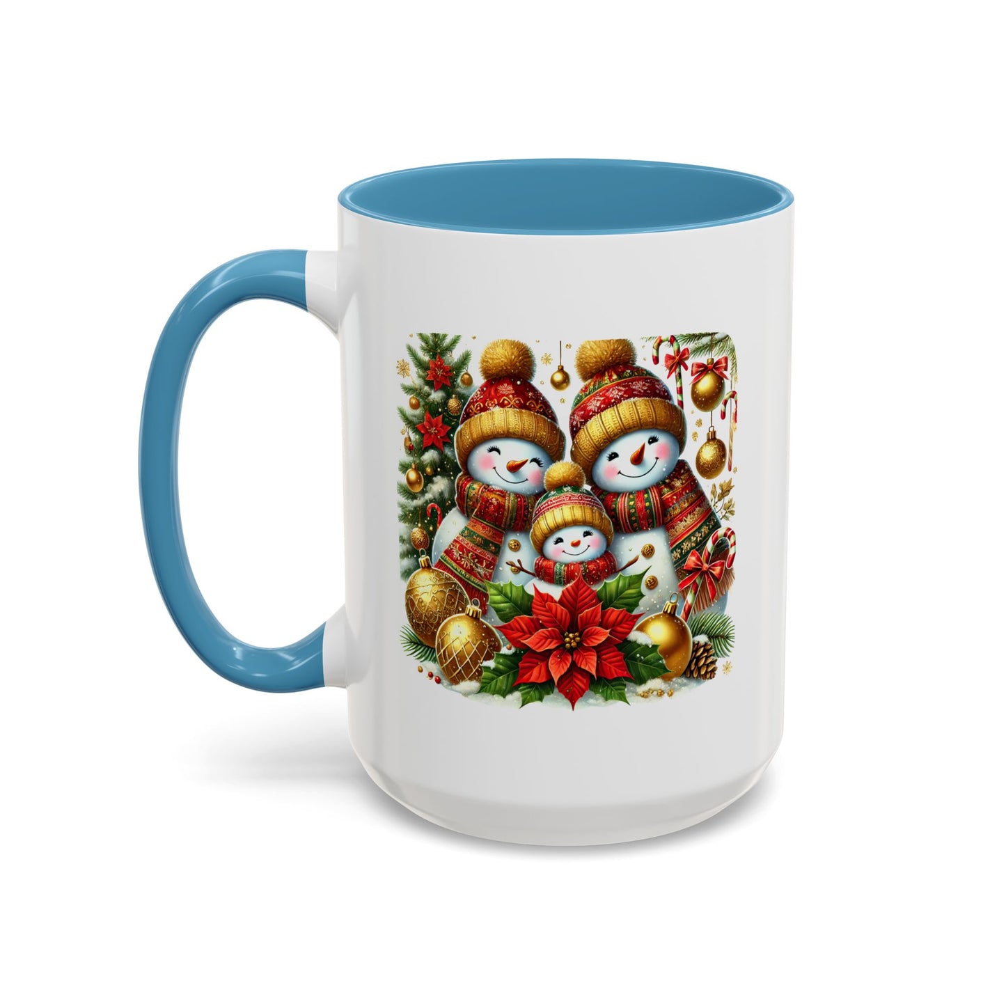 Christmas Mug - Gold Snowman Family 2