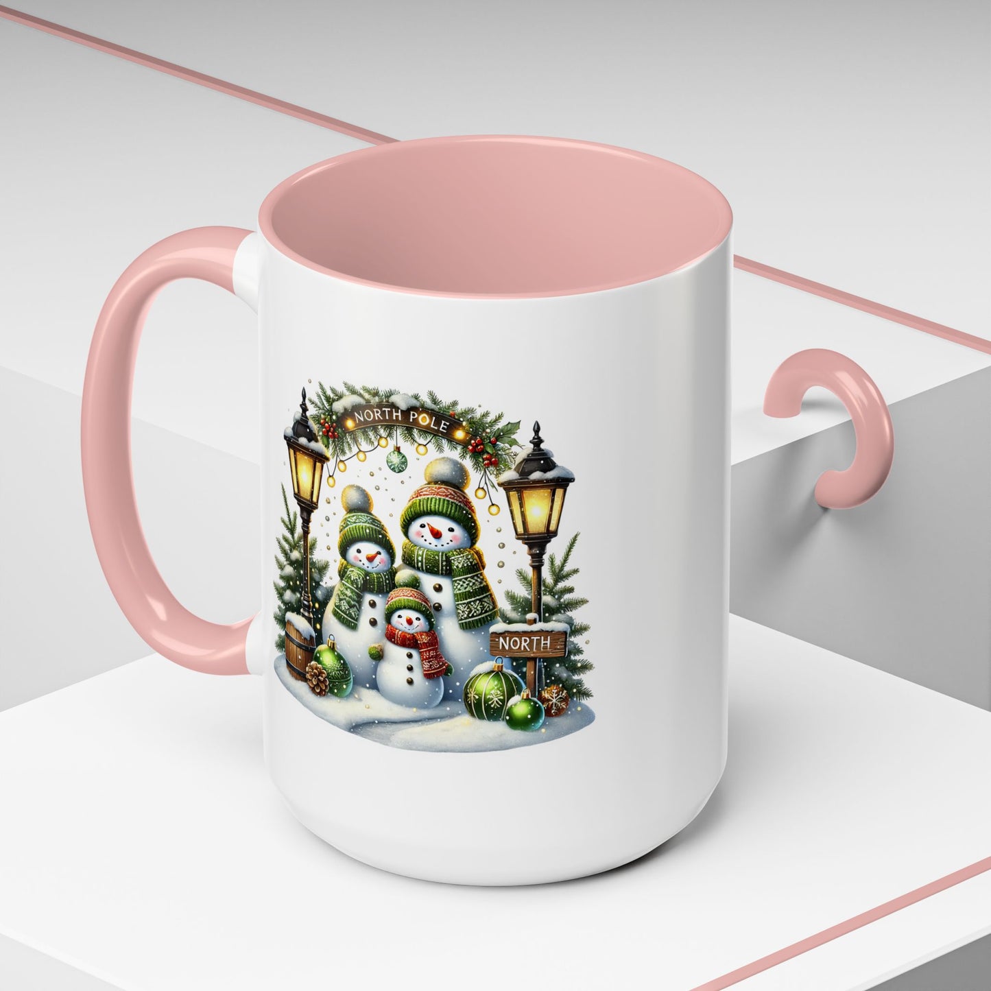 Christmas Mug - Green Snowman Family