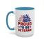 4th of July Mug - Proud to Be a Veteran Sunflower