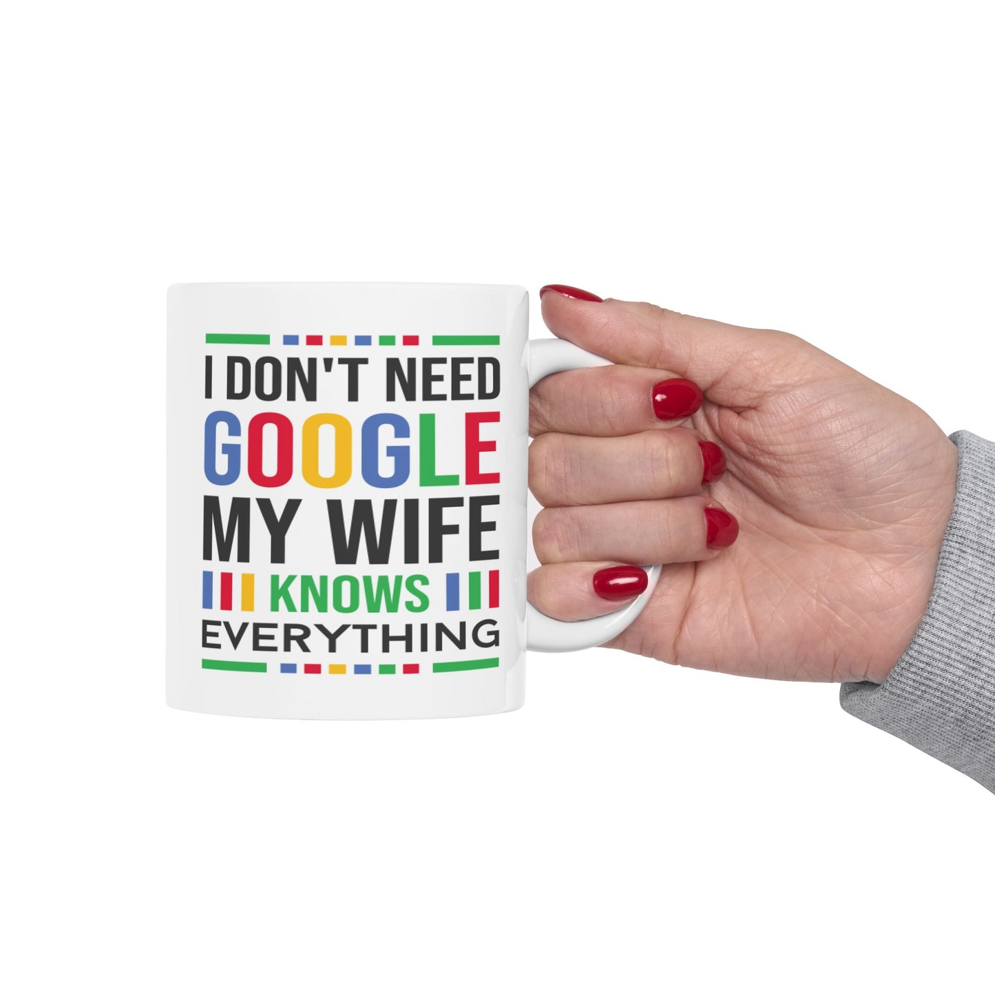 Humor Mug - I Don't Need Google My Wife Knows Everything