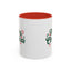Christmas Mug - Merry Christmas Green Text Ornaments Candy Canes