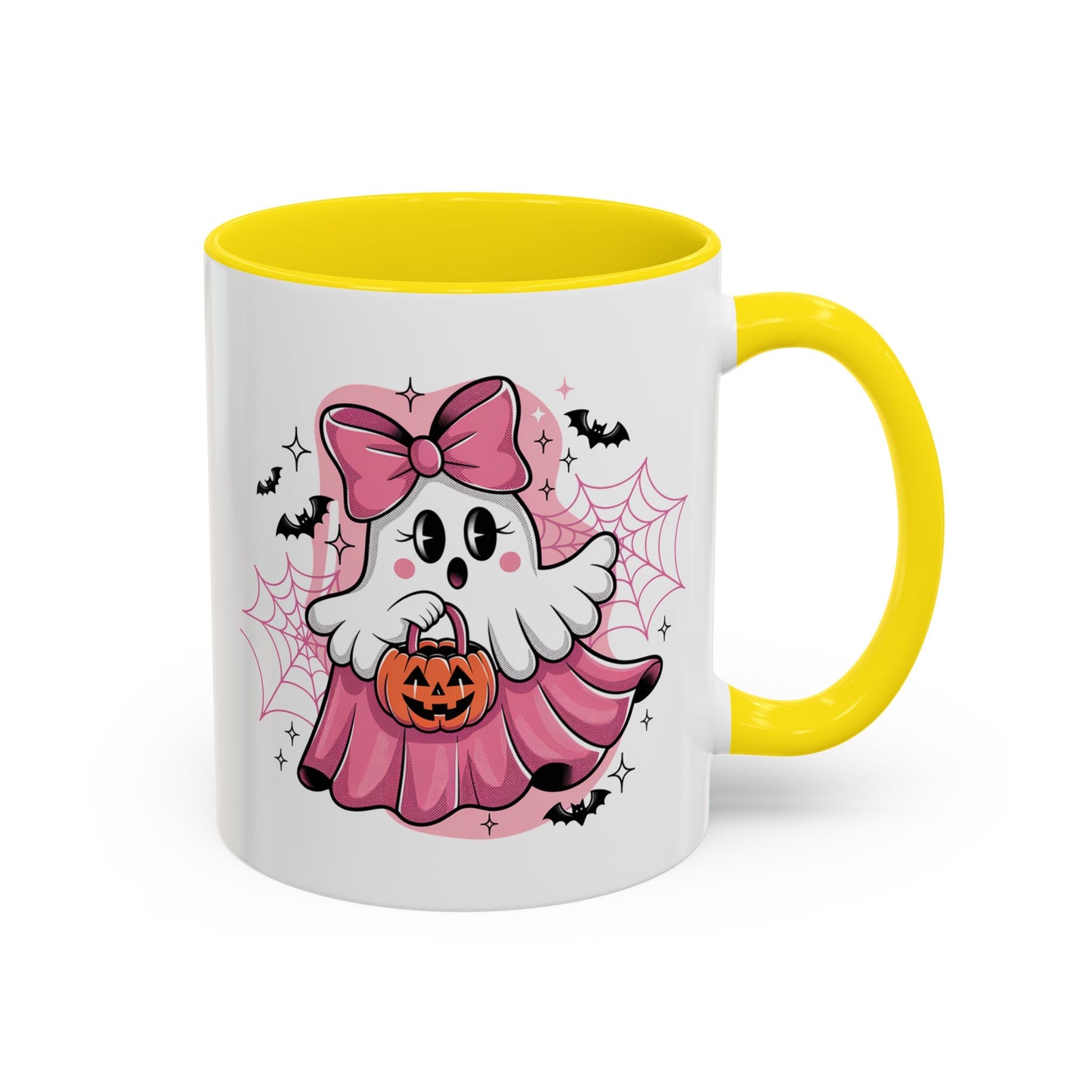 Halloween Mug - Ghost With Pink Bow