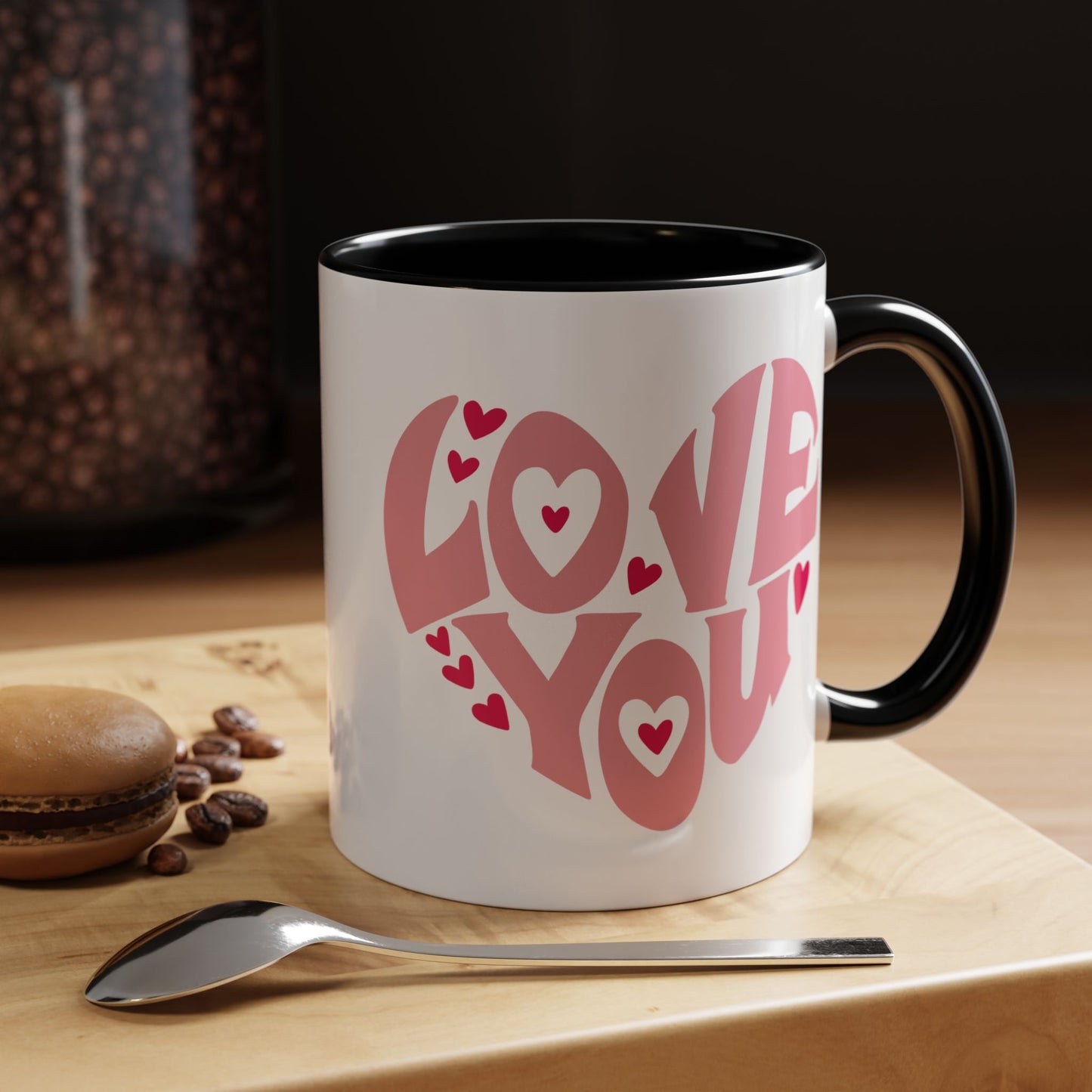 Valentine's Day Mug - Love You Heart Lettering