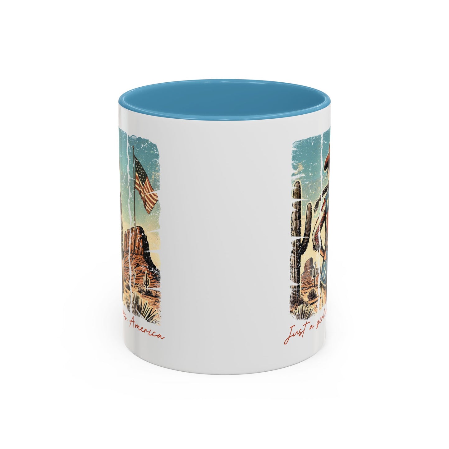 4th of July Mug - Just a Girl Who Loves America