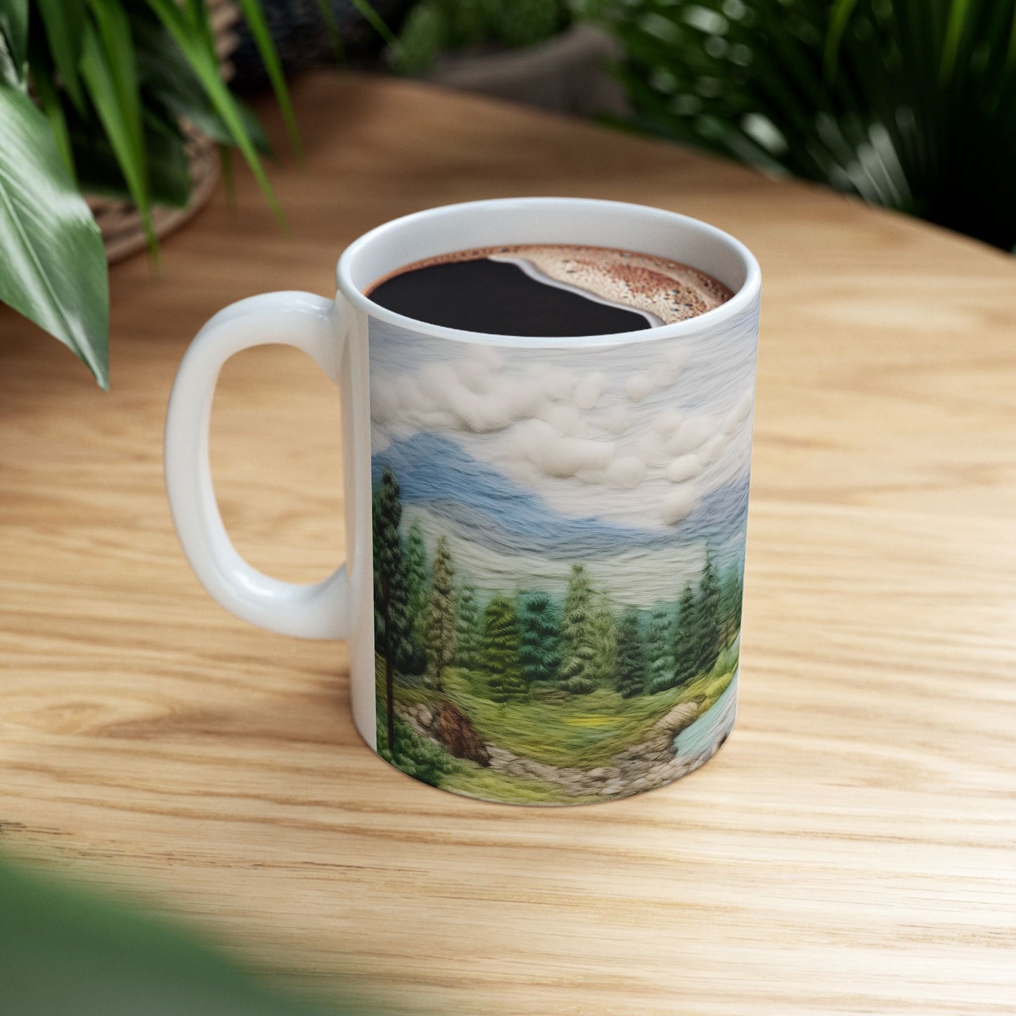 Artistic Mug - Felted Landscape 3