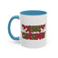 Christmas Mug - Merry Christmas Red & Green Text Hats Candy Canes
