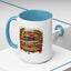 Christmas Mug - Happy Holidays White & Red Text Steam Locomotive