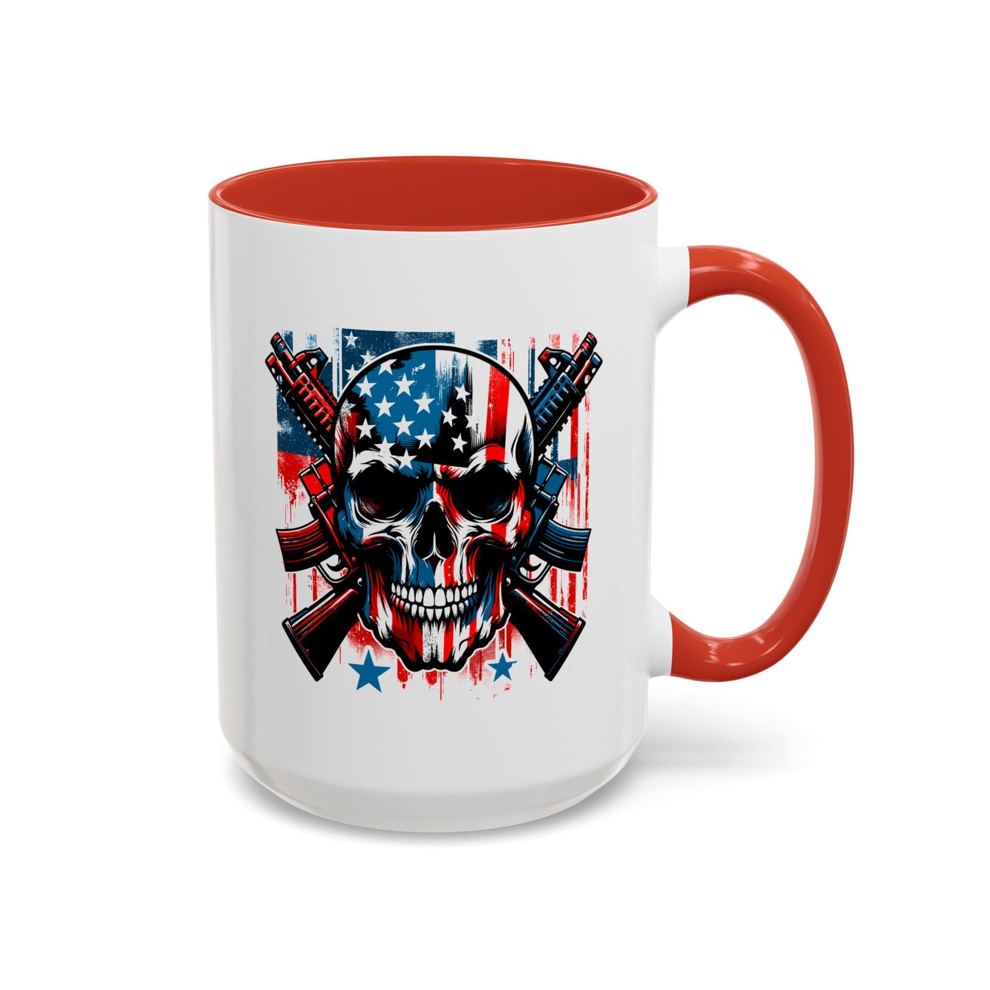 4th of July Mug - Skull With American Flag