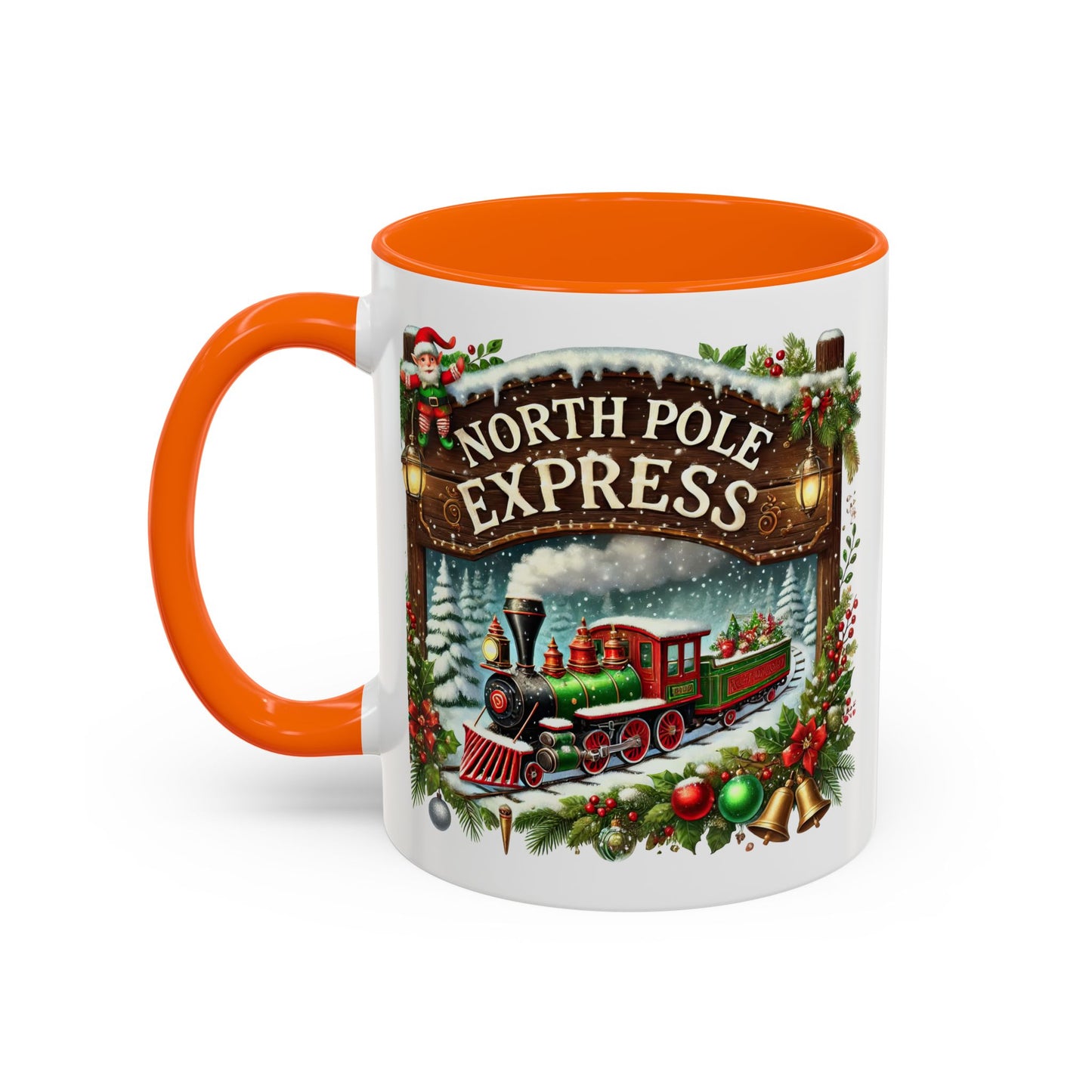 Christmas Mug - North Pole Express Steam Locomotive Ornaments