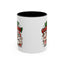 Christmas Mug - Merry Christmas Green & Red Text Cute Animals