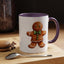 Christmas Mug - Gingerbread Man Green Bow