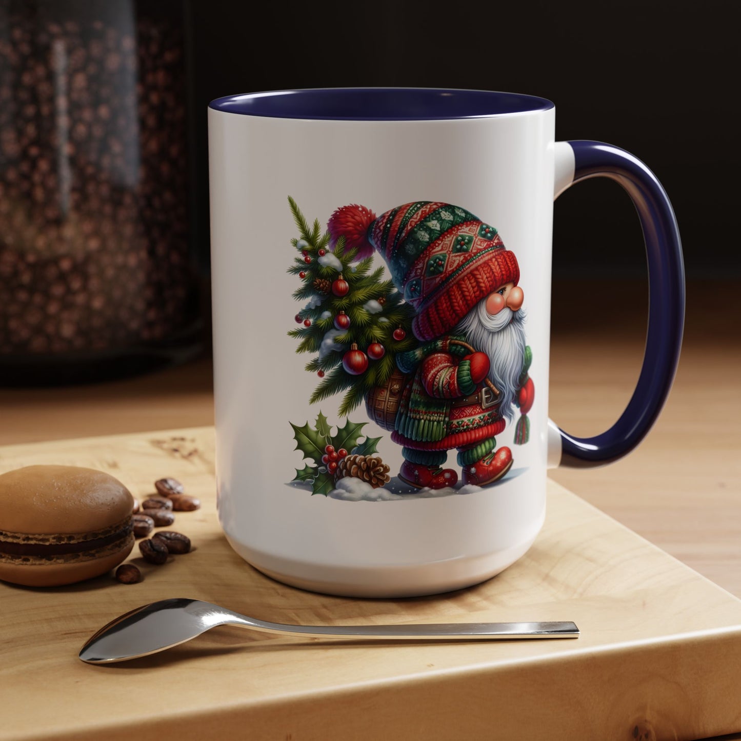 Christmas Mug - Gnome Christmas Tree and Pine Cone