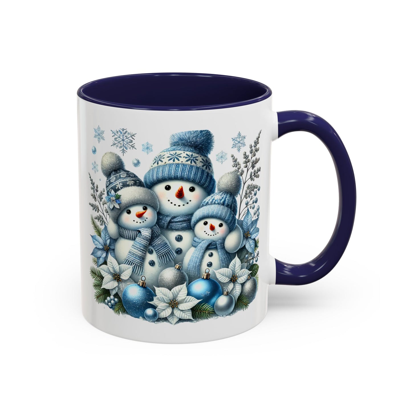 Christmas Mug - Blue Snowman Family