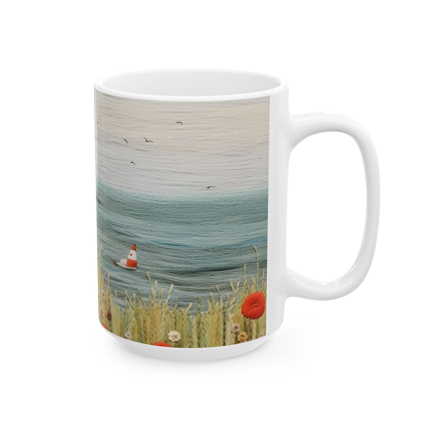 Artistic Mug - Felted Lighthouse 7