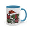 Christmas Mug - Merry Christmas Red Green & White Graffiti Hat